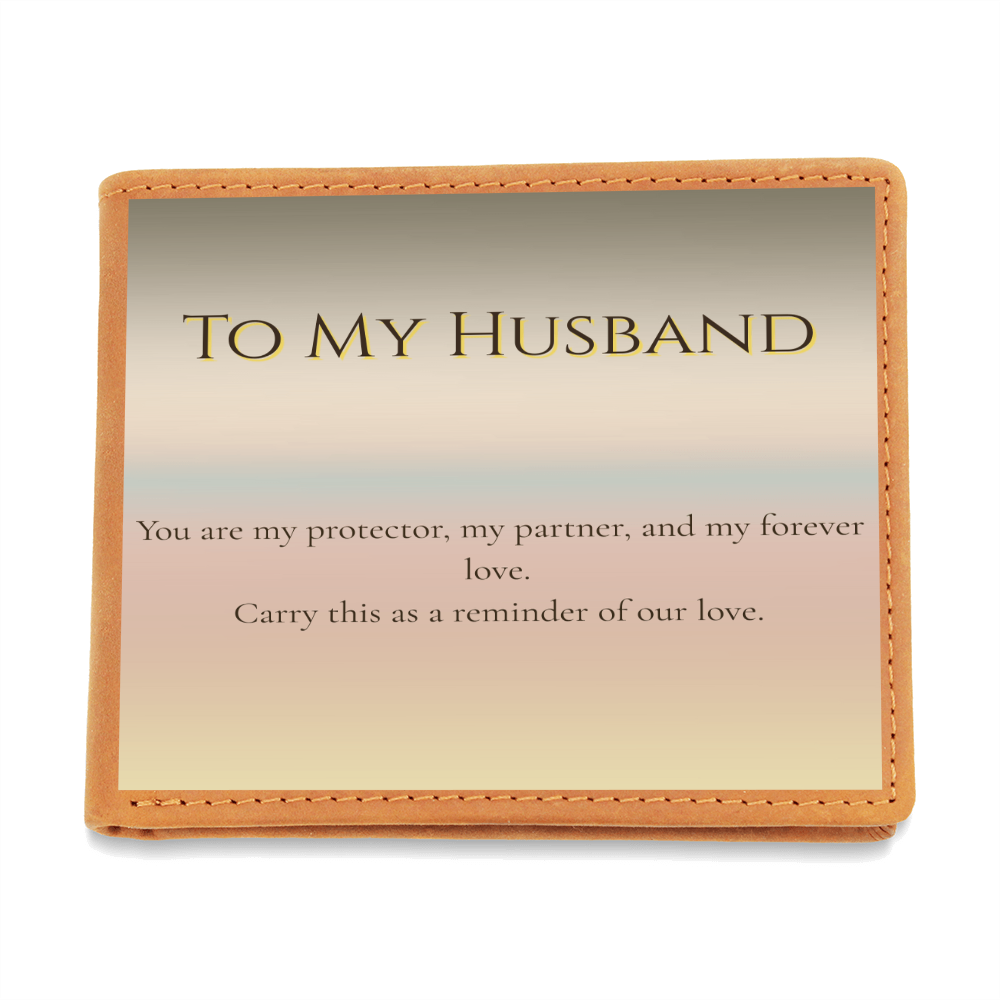 To My Husband Wallet - Practical & Meaningful Gift with Message Card