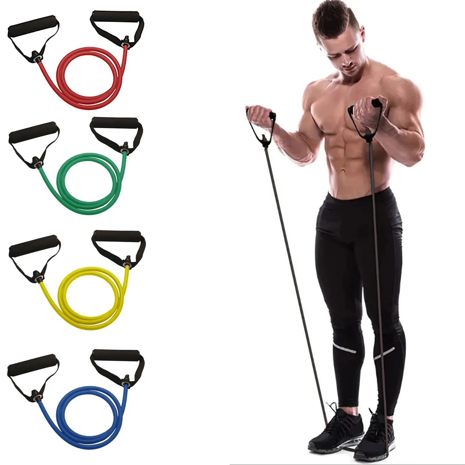 Resistance Bands with handles - Home & Travel Workout Set