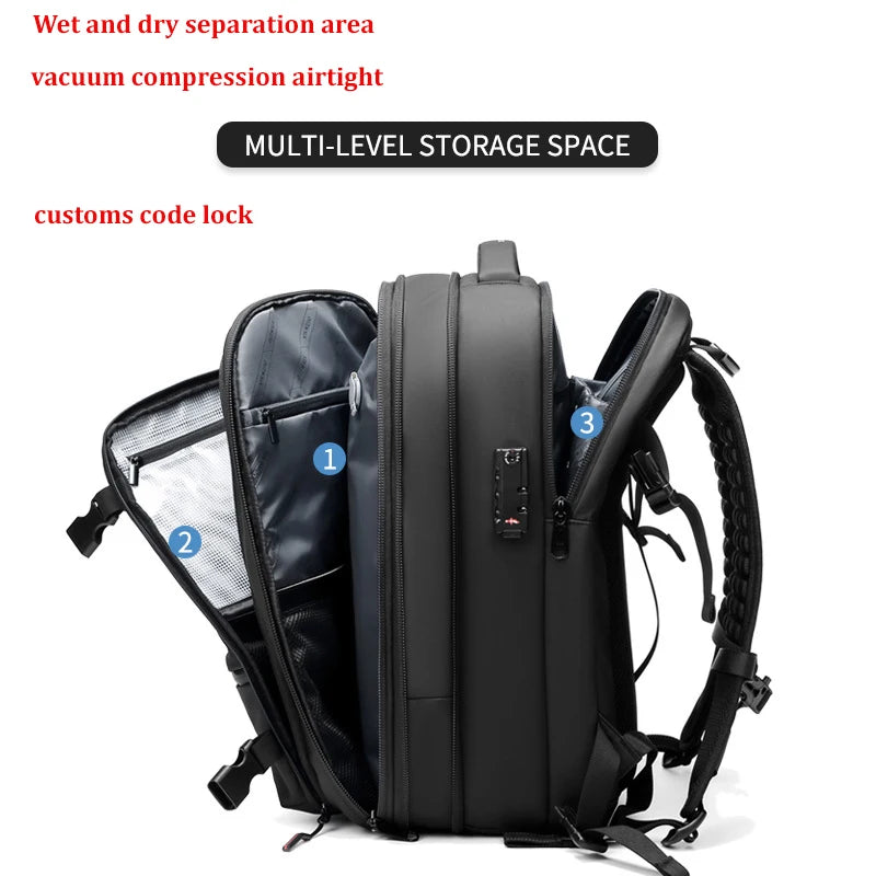 Men’s Vacuum Compression Backpack - Ultimate Travel Accessory