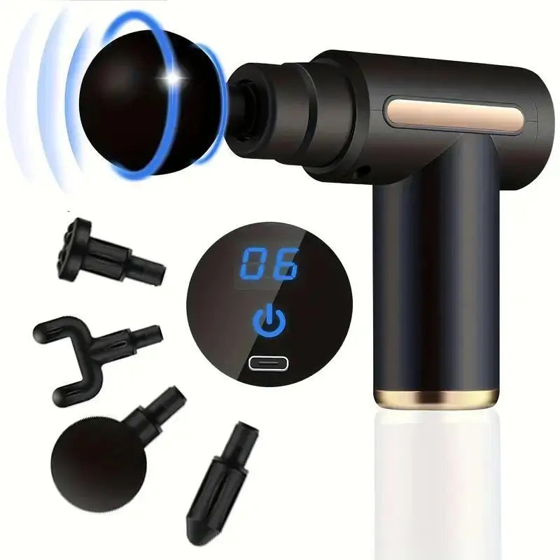 💥Portable Deep Tissue Massage Gun - 6 Speeds, 8 heads| Muscle Recovery for Men