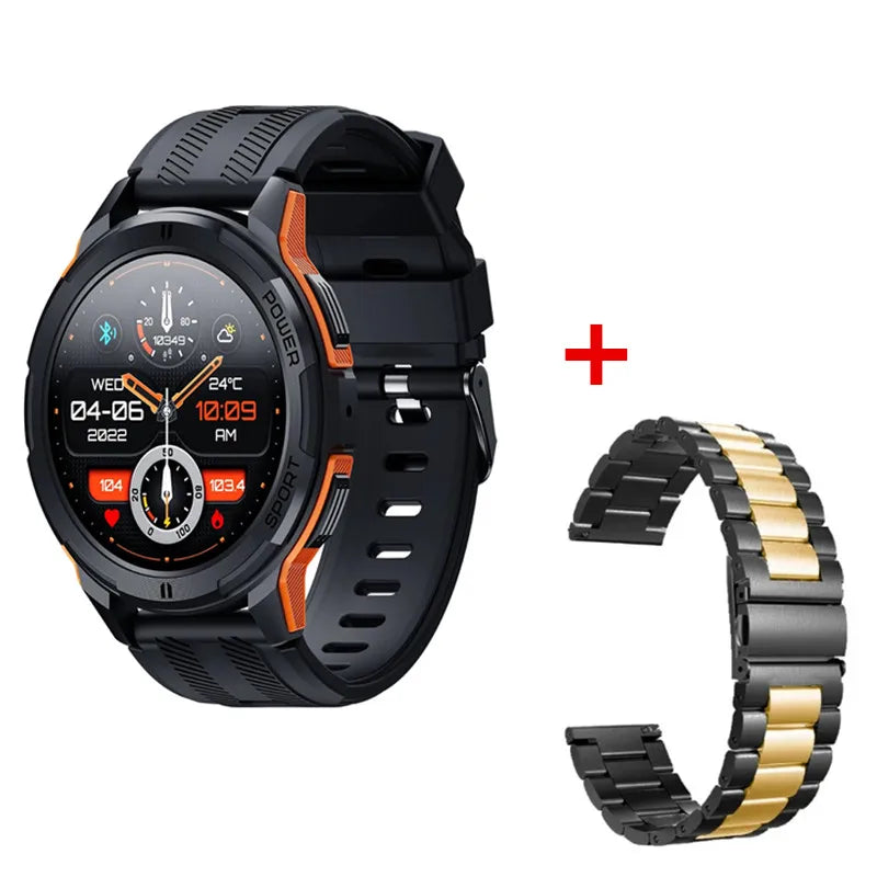 C25 Smart Watches For Men AMOLED Screen 1.43" 1ATM Waterproof Heart Rate Monitor Sports Smartwatch Blue Tooth Call Women Fitness