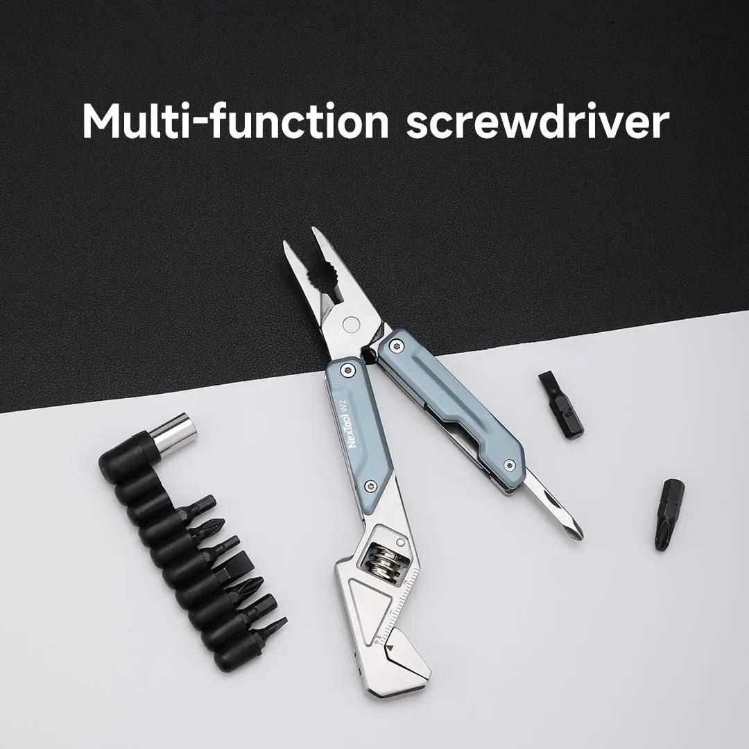 8-in-1 EDC Multitool - Compact Folding Pliers with Knife & Screwdriver