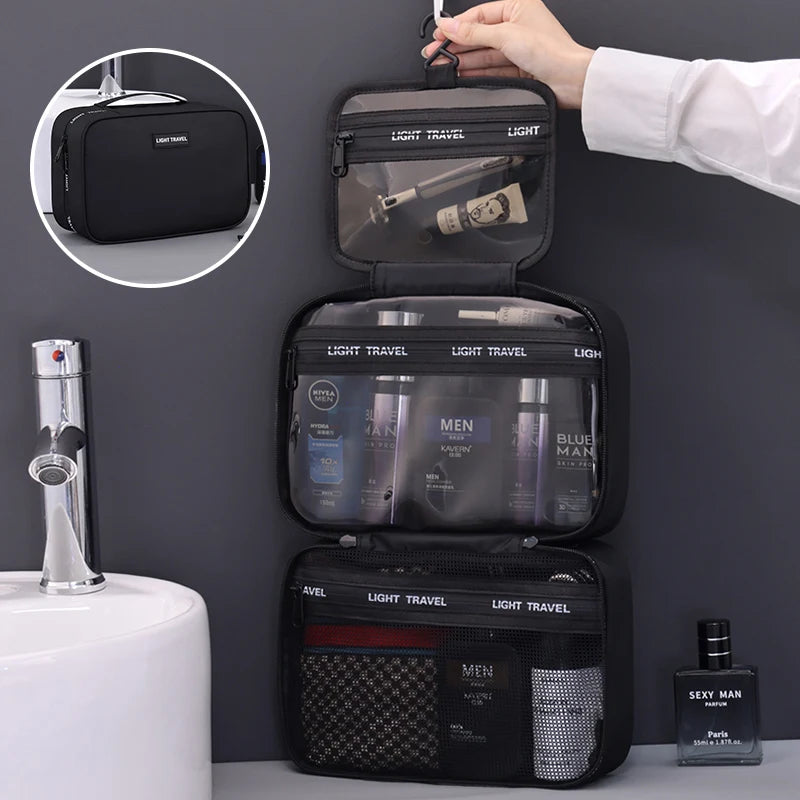 Hanging Travel Toiletry Bag ( Canvas/Nylon )