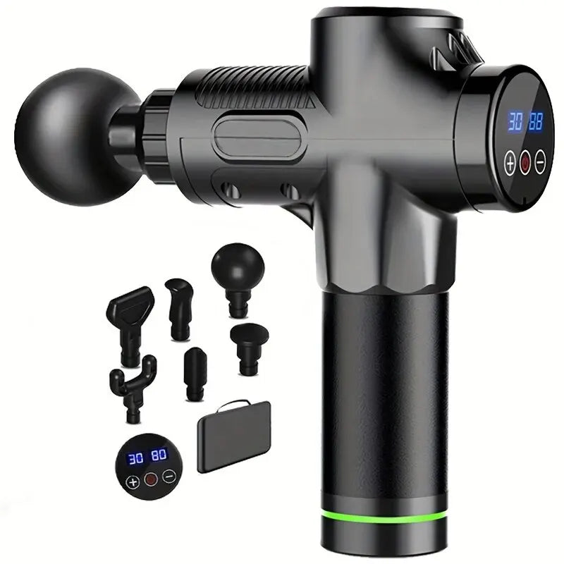 💥Portable Deep Tissue Massage Gun - 6 Speeds, 8 heads| Muscle Recovery for Men
