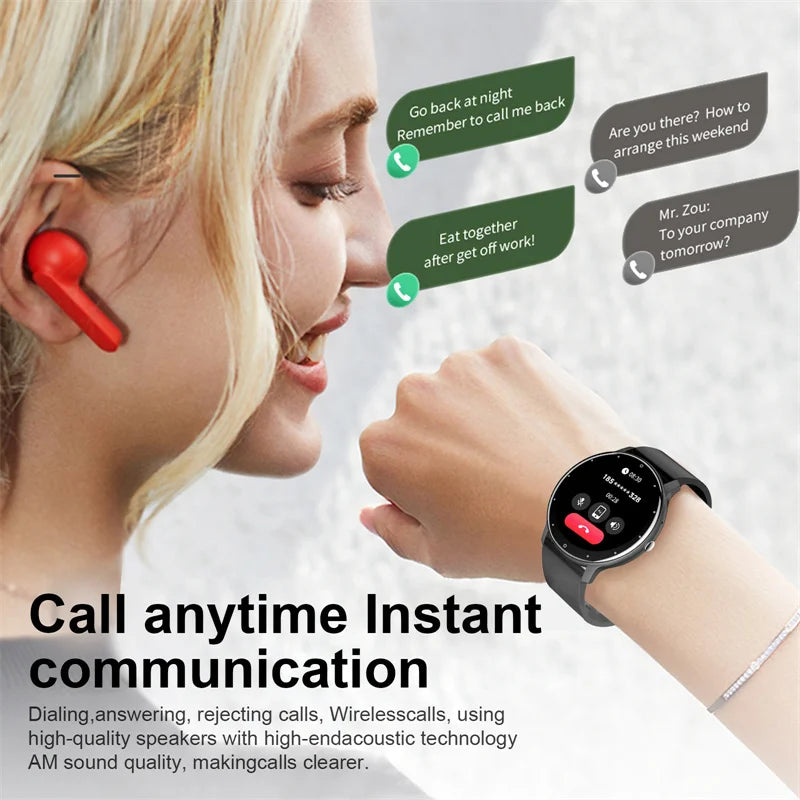 LIGE Smart Watch - Bluetooth Calling, Fitness & Sleep Tracker, Compatible with IOS & Android