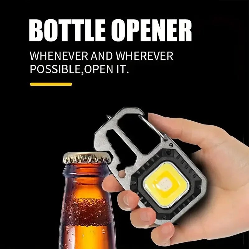 Multifunctional keychain flashlight