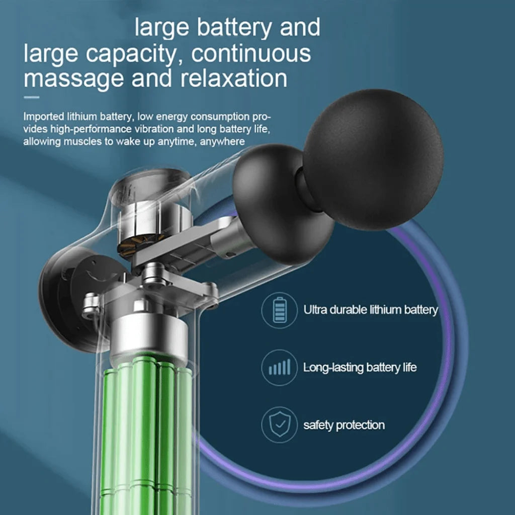 💥Portable Deep Tissue Massage Gun - 6 Speeds, 8 heads| Muscle Recovery for Men