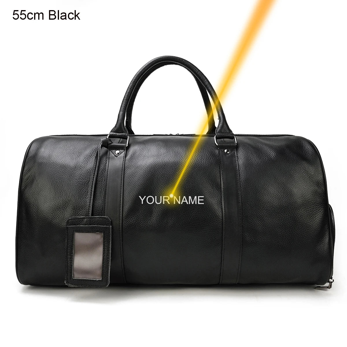 Men's Premium Leather Weekender Travel Bag - Overnight Duffle for Work, Gym & Getaways