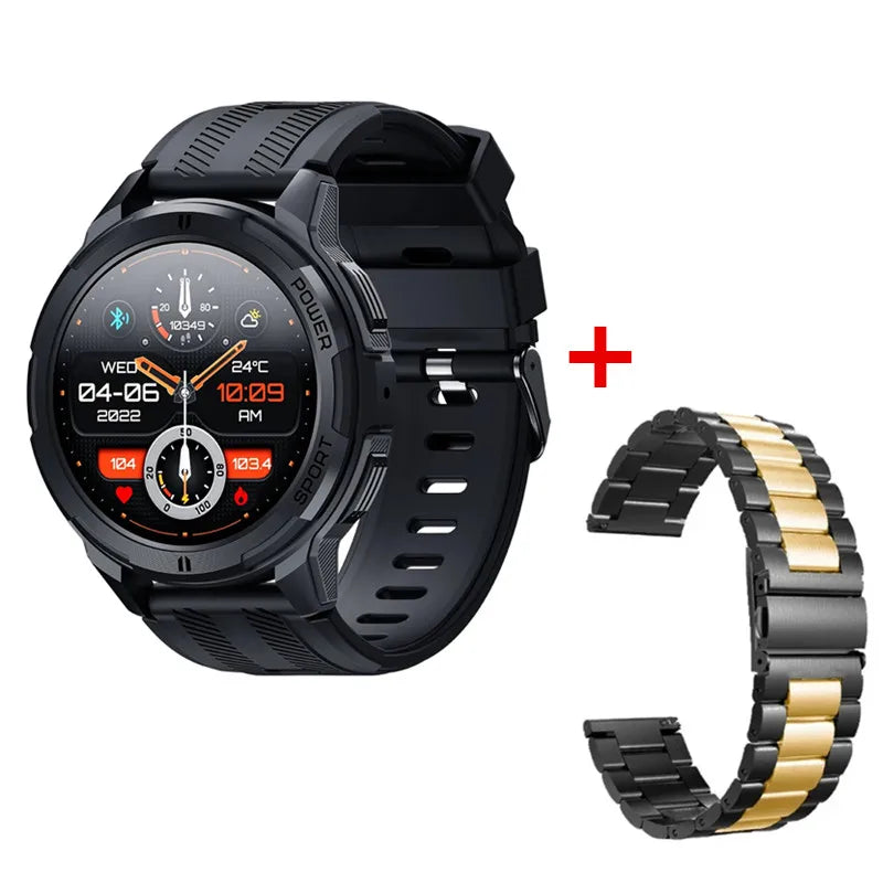 C25 Smart Watches For Men AMOLED Screen 1.43" 1ATM Waterproof Heart Rate Monitor Sports Smartwatch Blue Tooth Call Women Fitness