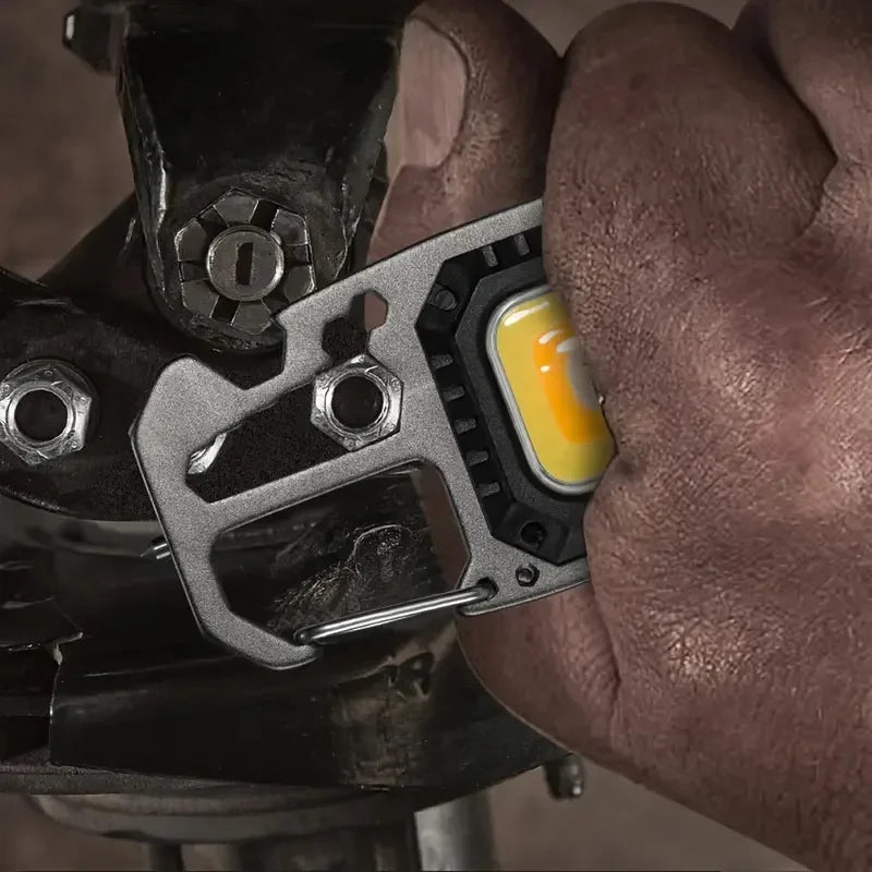 Multifunctional keychain flashlight