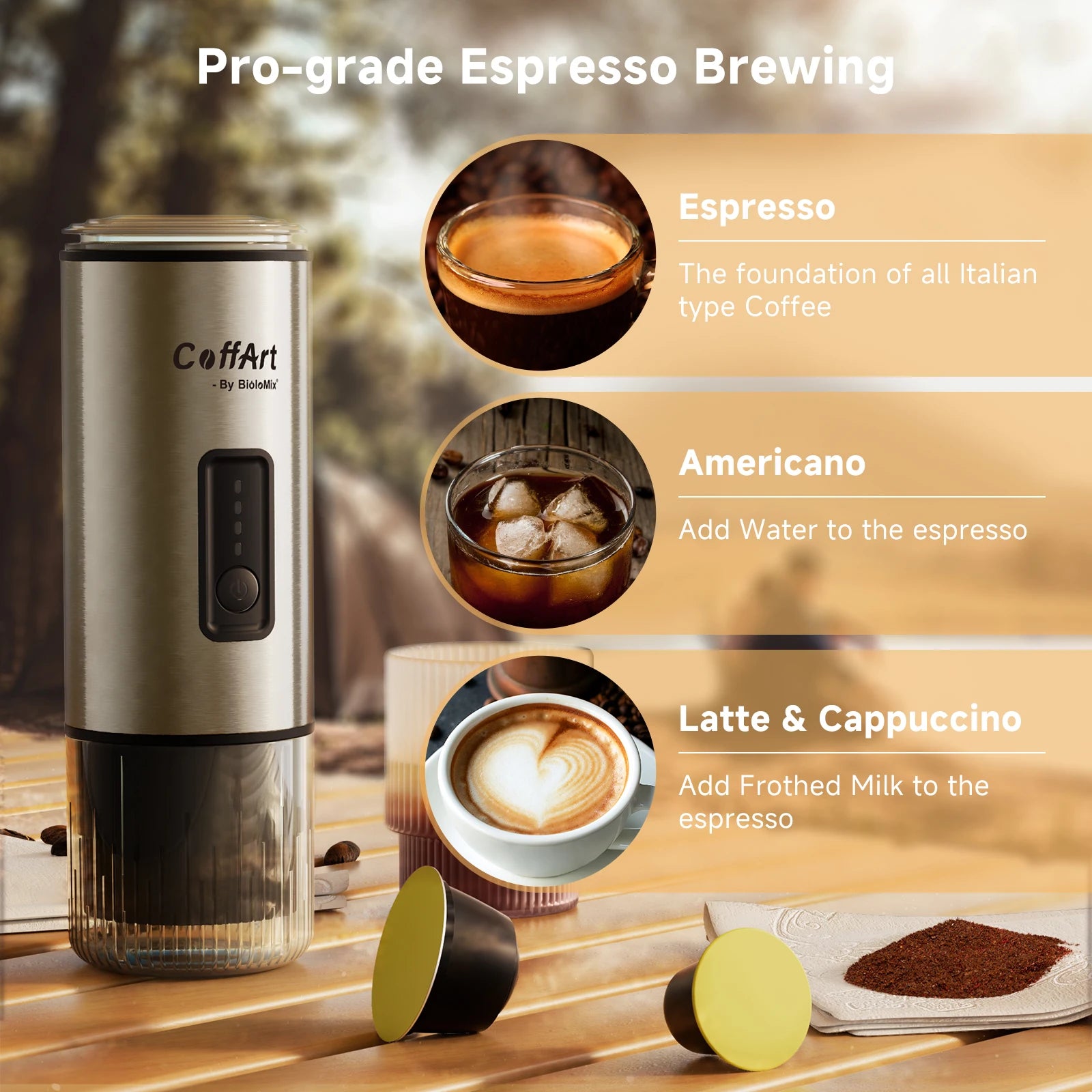 Portable Espresso Coffee Maker - For Car & Home ( 12V Travel  Brewer )