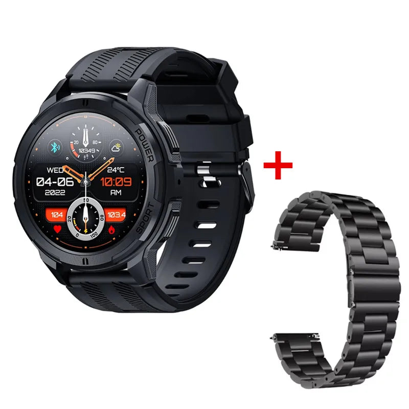 C25 Smart Watches For Men AMOLED Screen 1.43" 1ATM Waterproof Heart Rate Monitor Sports Smartwatch Blue Tooth Call Women Fitness