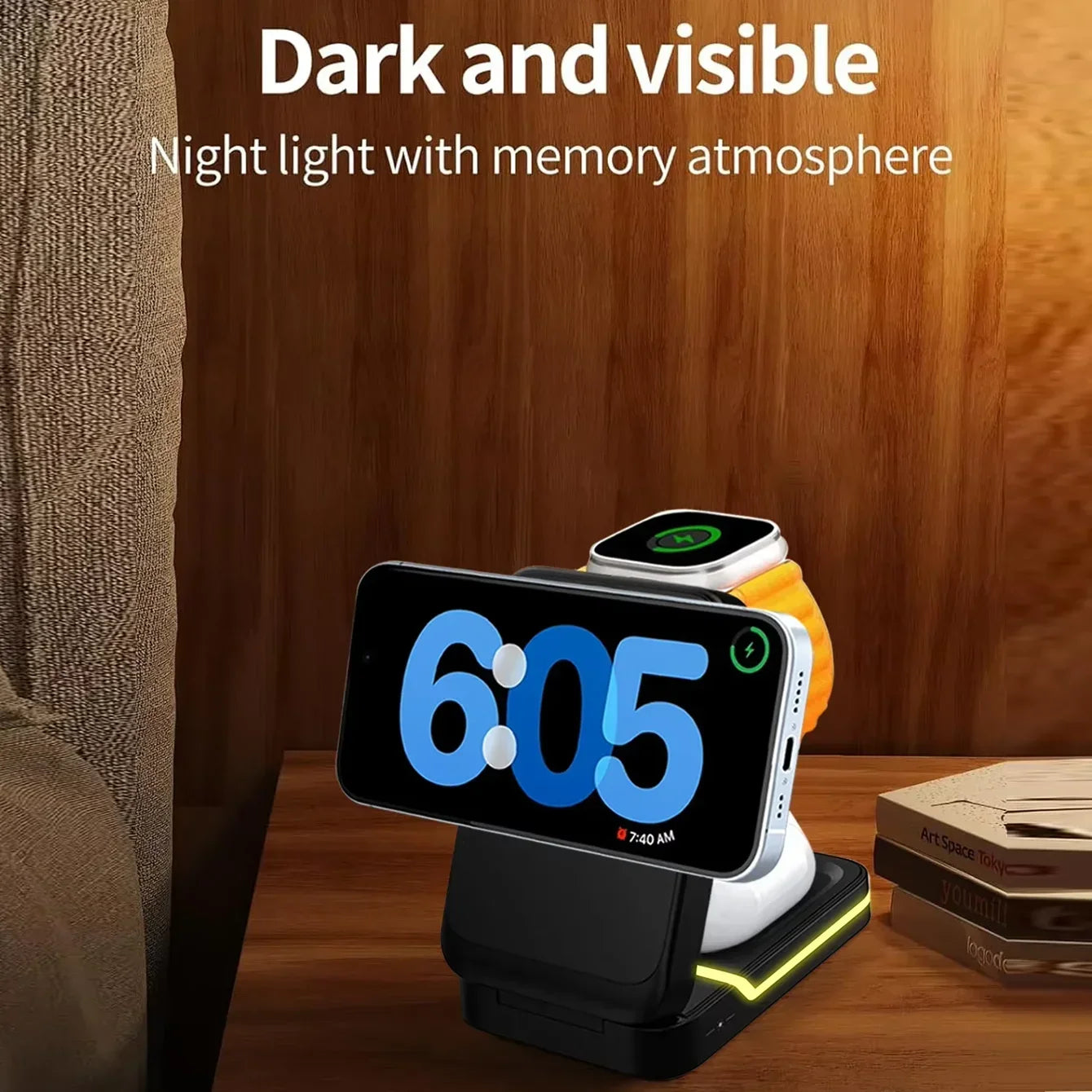 3-in-1 Wireless Travel Charger - Phone, Watch & Earbuds