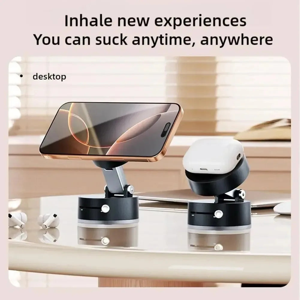 Stick & Fold: Portable Vacuum Magnetic Phone Holder