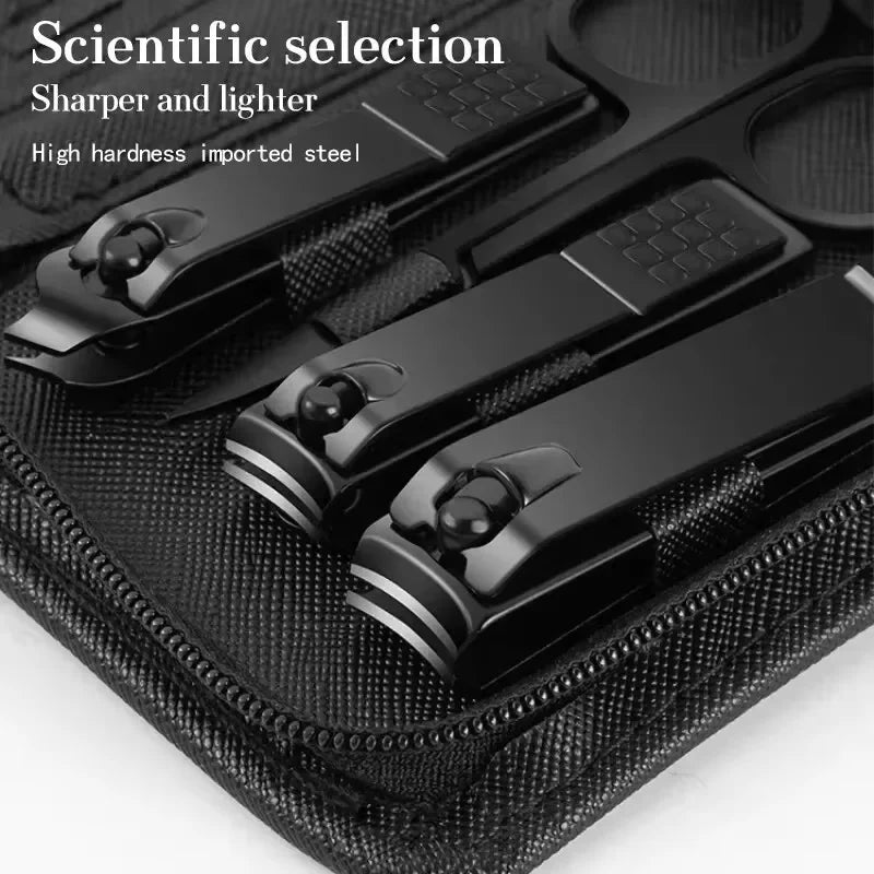 Men's 9-in-1 Grooming Kit - Manicure & Pedicure Set with Case