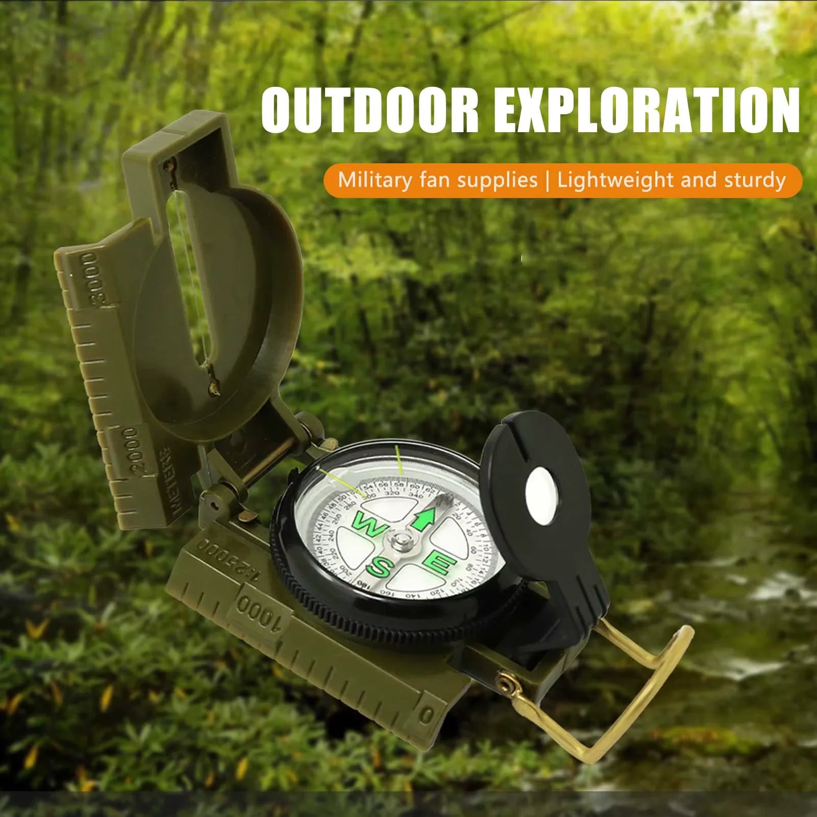 Waterproof High Precision Compass Outdoor Gadget Sports Hiking Mountaineering Professional Sight