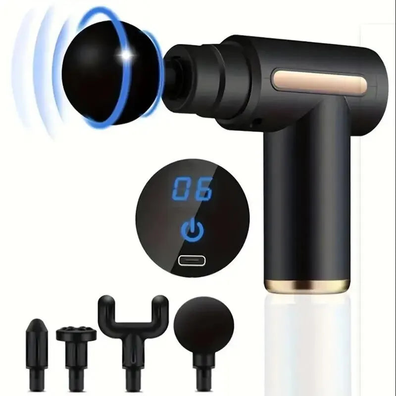 💥Portable Deep Tissue Massage Gun - 6 Speeds, 8 heads| Muscle Recovery for Men
