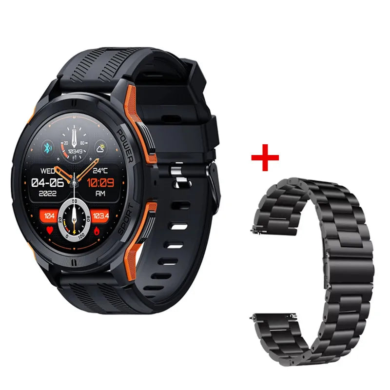 C25 Smart Watches For Men AMOLED Screen 1.43" 1ATM Waterproof Heart Rate Monitor Sports Smartwatch Blue Tooth Call Women Fitness