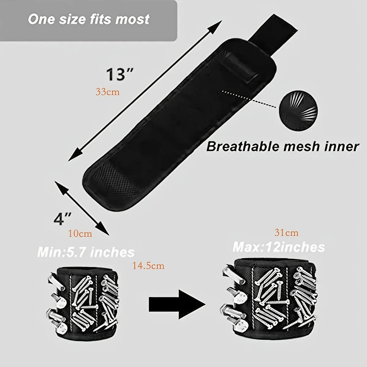 Magnetic Wrist Tool Bracelet- Practical Gift for Him