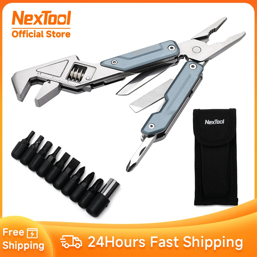 8-in-1 EDC Multitool - Compact Folding Pliers with Knife & Screwdriver