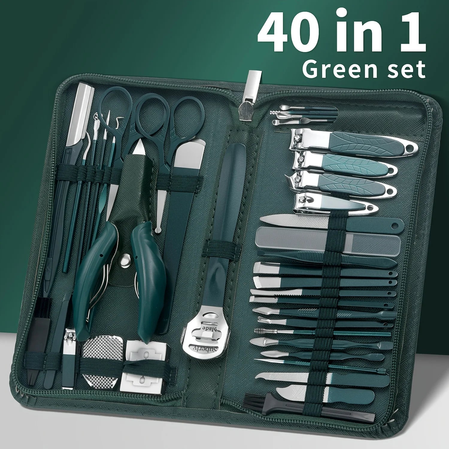Men's 9-in-1 Grooming Kit - Manicure & Pedicure Set with Case