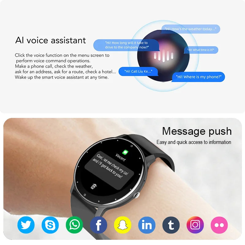 LIGE Smart Watch - Bluetooth Calling, Fitness & Sleep Tracker, Compatible with IOS & Android