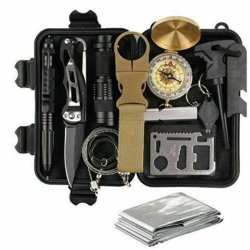 13 in 1 Outdoor Emergency Survival Kit- Tactical Gear for Camping & Hiking