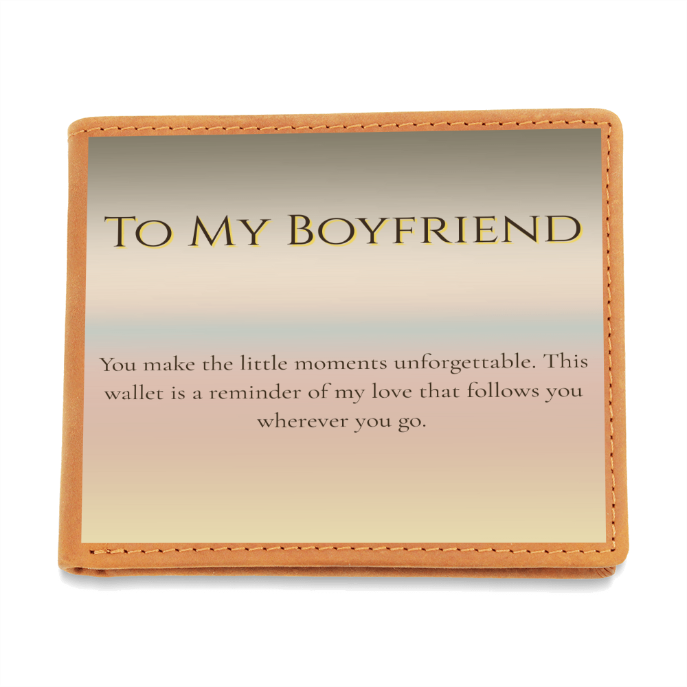 To My Boyfriend Wallet - Romantic Everyday Gift with Message Card