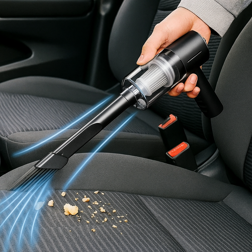 Portable Wireless Car Vacuum Cleaner- Powerful Handheld Auto Accessory