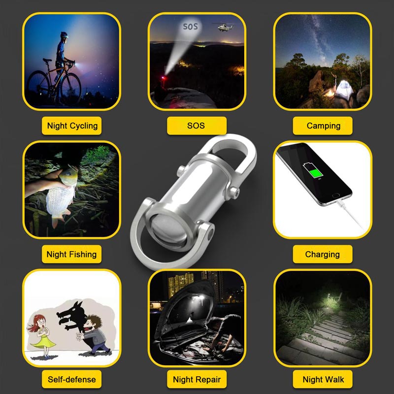Super Bright Mini Keychain Flashlight - Portable LED Gift for Him